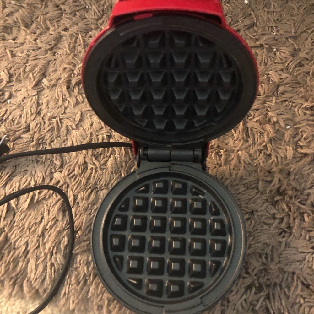 Mini Red  Waffle Maker